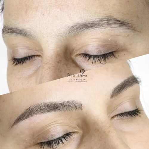 Une femme a choisi Love Your Beauty pour la prestation du Microblading pour restructurer les sourcils